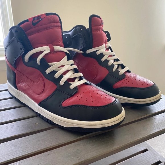 Nike Dunk High Premium Bred Varsity Red 2010 black Red - Picture 2 of 4